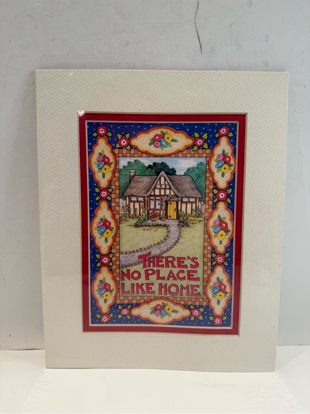 Matted Cottagecore There's No Place Like Home 8” x 10” By Mary Engelbeit NEW